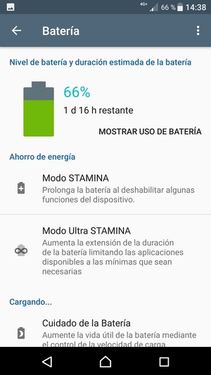 Seleccione Modo STAMINA