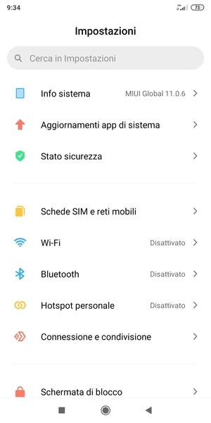 Seleziona Schede SIM e reti mobili