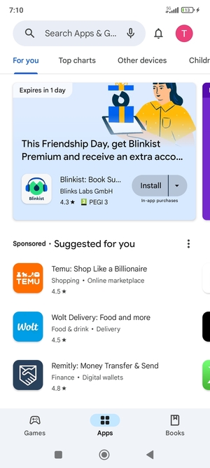 Select the Search bar