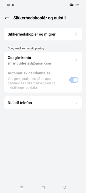 Vælg Google-konto