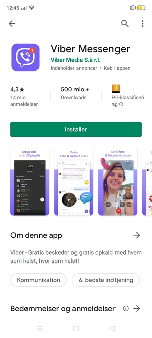 Vælg Installer