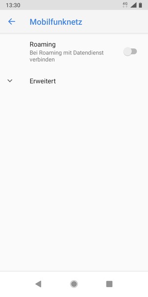 Wählen Sie Erweitert