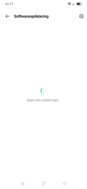 Afvent at søgningen er afsluttet