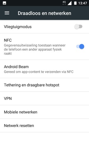 Selecteer Mobiele netwerken
