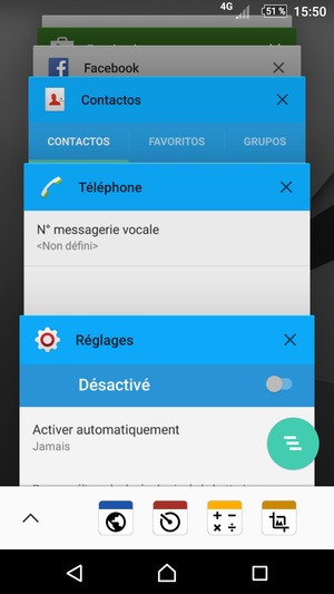 Faites glisser les applis vers la droite pour les fermer