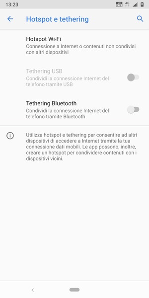 Seleziona Hotspot Wi-Fi