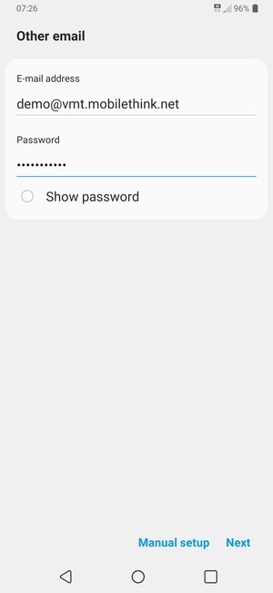 Enter your E-mail address and Password. Select Next