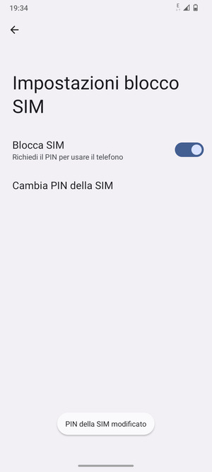 Il tuo PIN della SIM è stato modificato