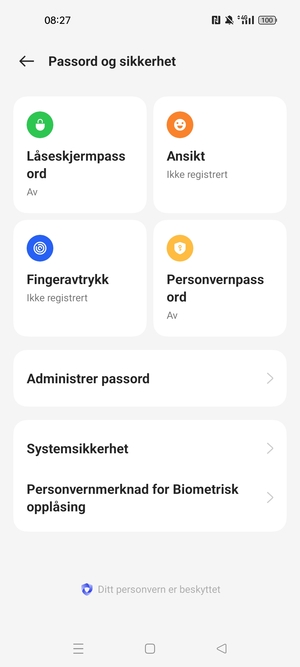 Velg Systemsikkerhet
