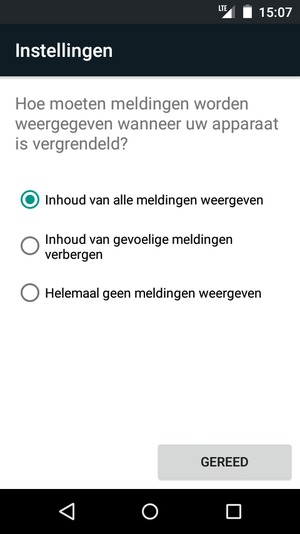 Selecteer uw voorkeursoptie en selecteer GEREED