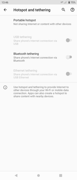 Select Portable hotspot