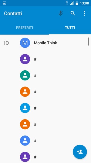 Seleziona il tasto Menu