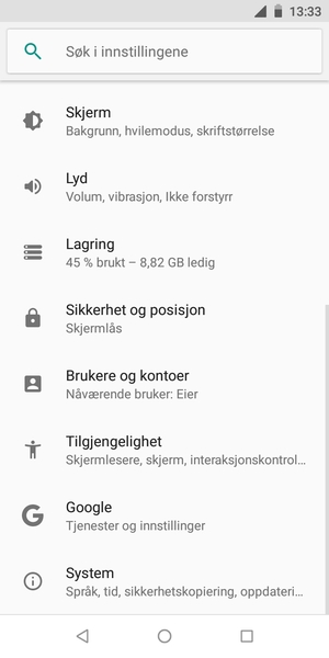 Bla til og velg Brukere og kontoer
