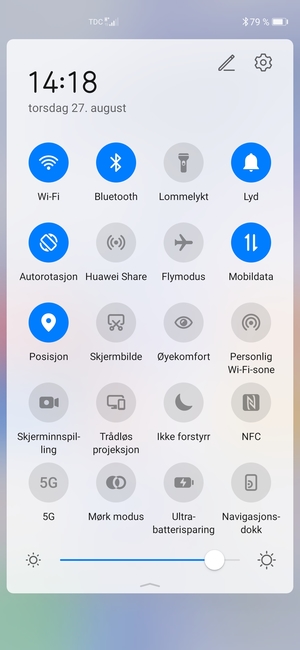 Slå av Wi-Fi og Bluetooth