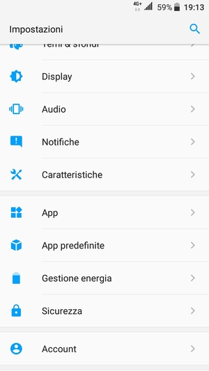 Scorri e seleziona Sicurezza