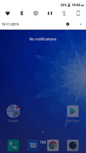 Slide down the top menu again