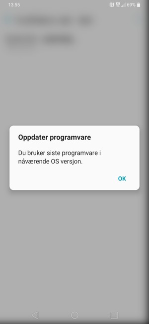 Hvis telefonen din er oppdatert, velg OK
