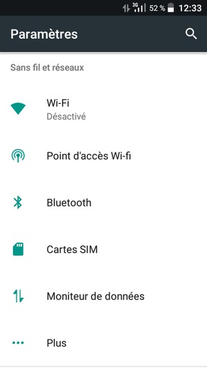 Sélectionnez Plus