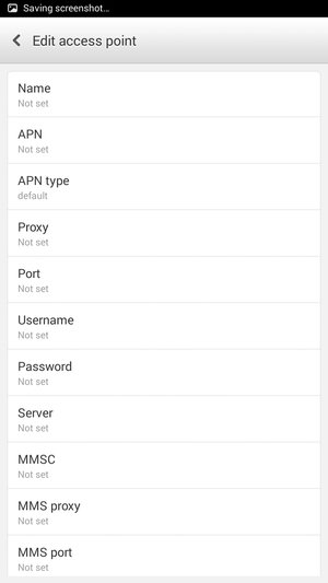 Enter MMS information