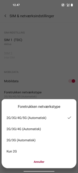 Vælg din foretrukne mulighed