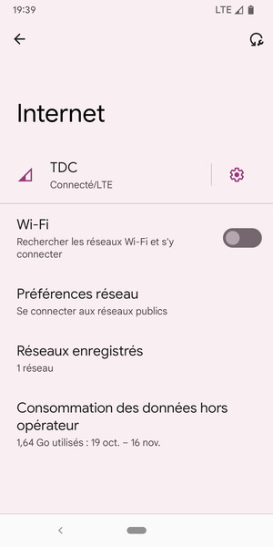 Activer le Wi-Fi