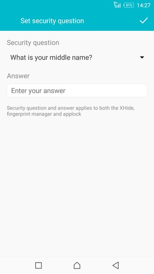 Select a security question