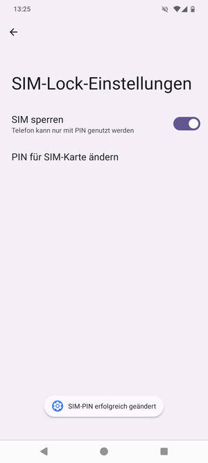 Ihre SIM-PIN wurde geändert