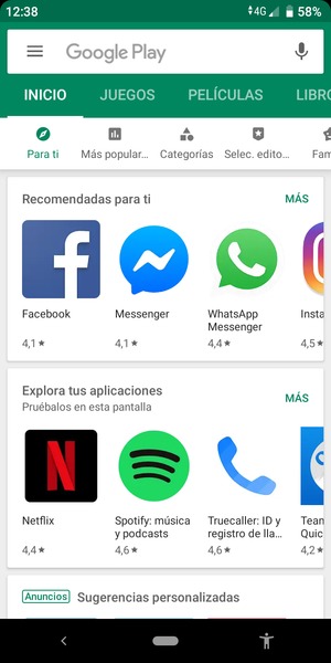 Seleccione la barra de Búsqueda