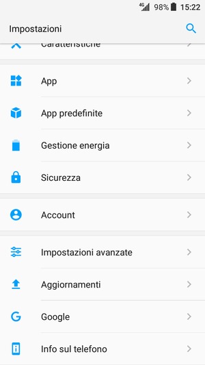 Scorri e seleziona Aggiornamenti