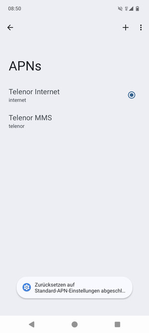 Wählen Sie Neuer APN