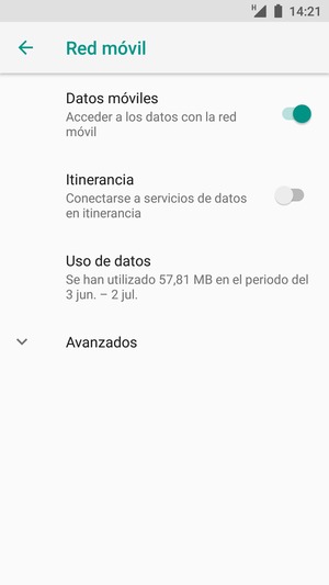 Seleccione Avanzados