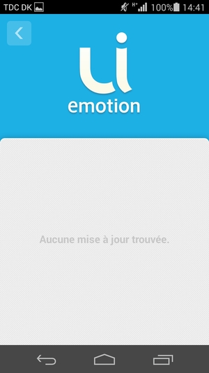 Si votre téléphone est à jour, vous verrez l'écran suivant