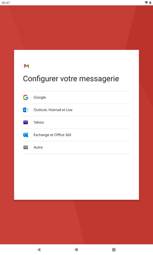 Sélectionnez Exchange et Office 365