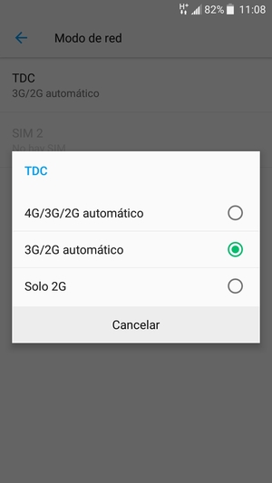 Seleccione la opción deseada