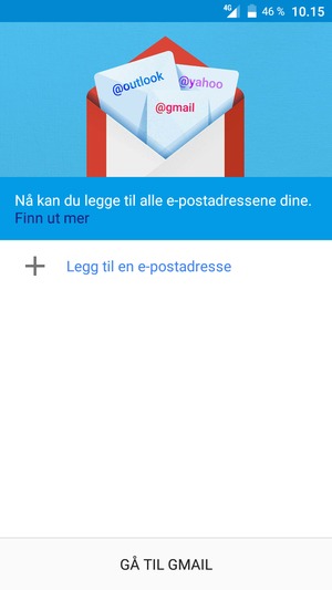 Velg Legg til en e-postadresse