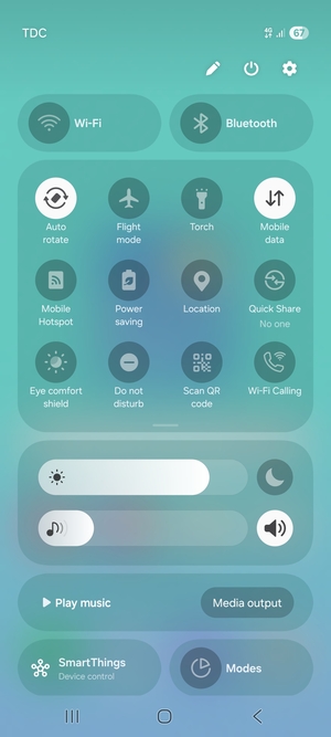 Adjust brightness to the required level