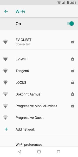 You are now connected to the Wi-Fi network