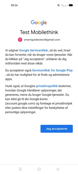 Vælg Jeg accepterer