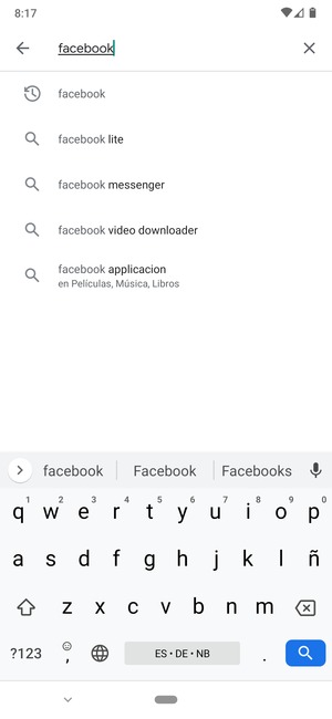 Introduzca el nombre de la aplicación y seleccione Buscar
