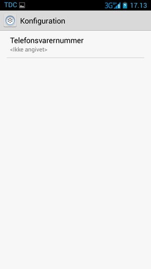 Vælg Telefonsvarernummer / Telefonsvarertjeneste