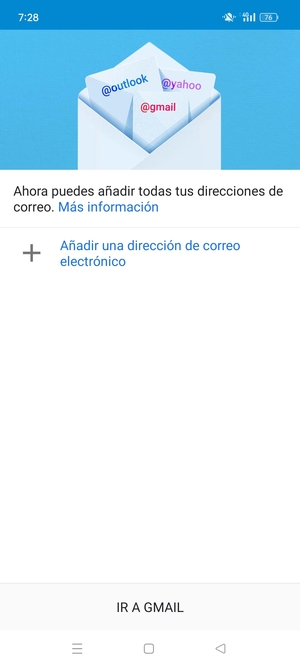 Seleccione Añadir una dirección de correo electrónico