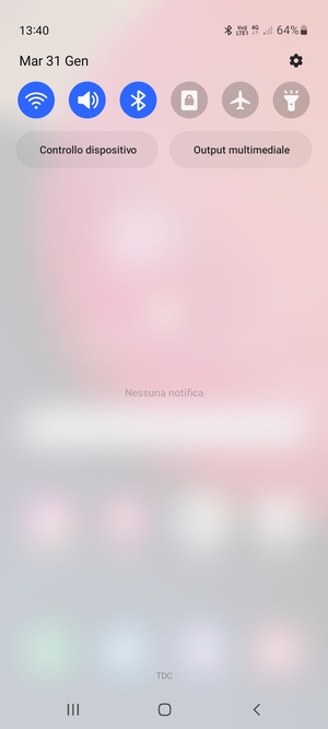 Scorri nuovamente verso il basso il menu in alto