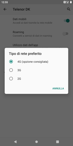 Seleziona la tua opzione preferita