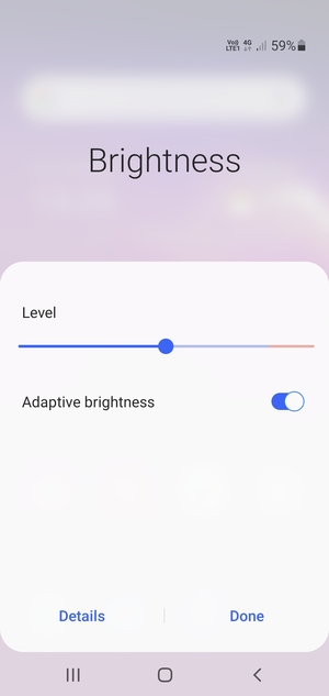 Turn on Adaptive brightness and select Done