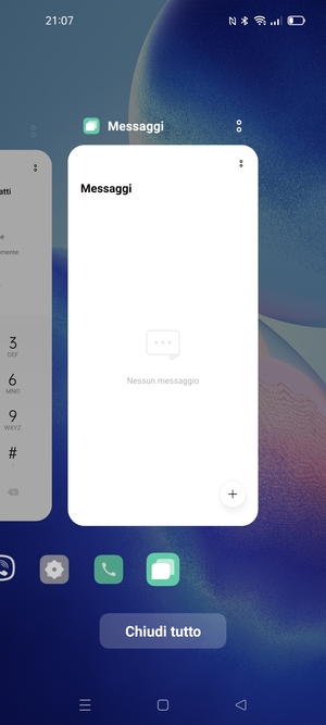 Seleziona Chiudi tutto per chiudere tutte le applicazioni in esecuzione