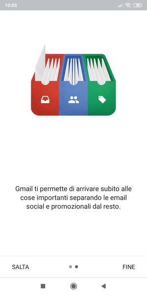Seleziona FINE