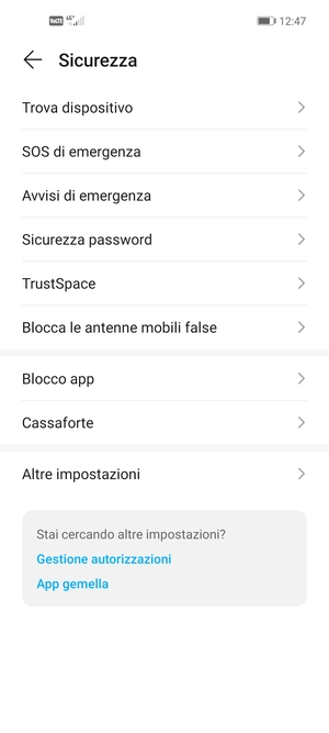 Seleziona Altre impostazioni