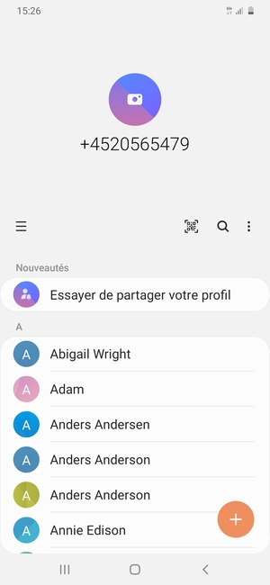 Sélectionnez le bouton du Menu