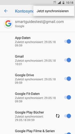 Wählen Sie Jetzt
synchronisieren
