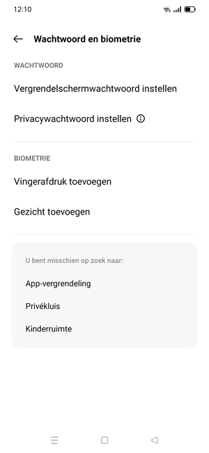 Selecteer Vergrendelschermwachtwoord instellen